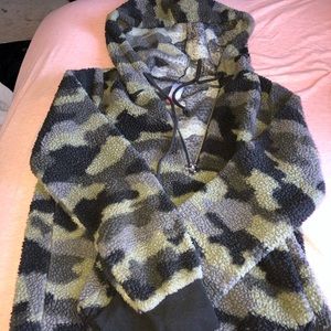 Camo cozy soft sweater